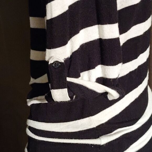 Pink Rose Black/wht. Striped Top - Picture 4 of 7